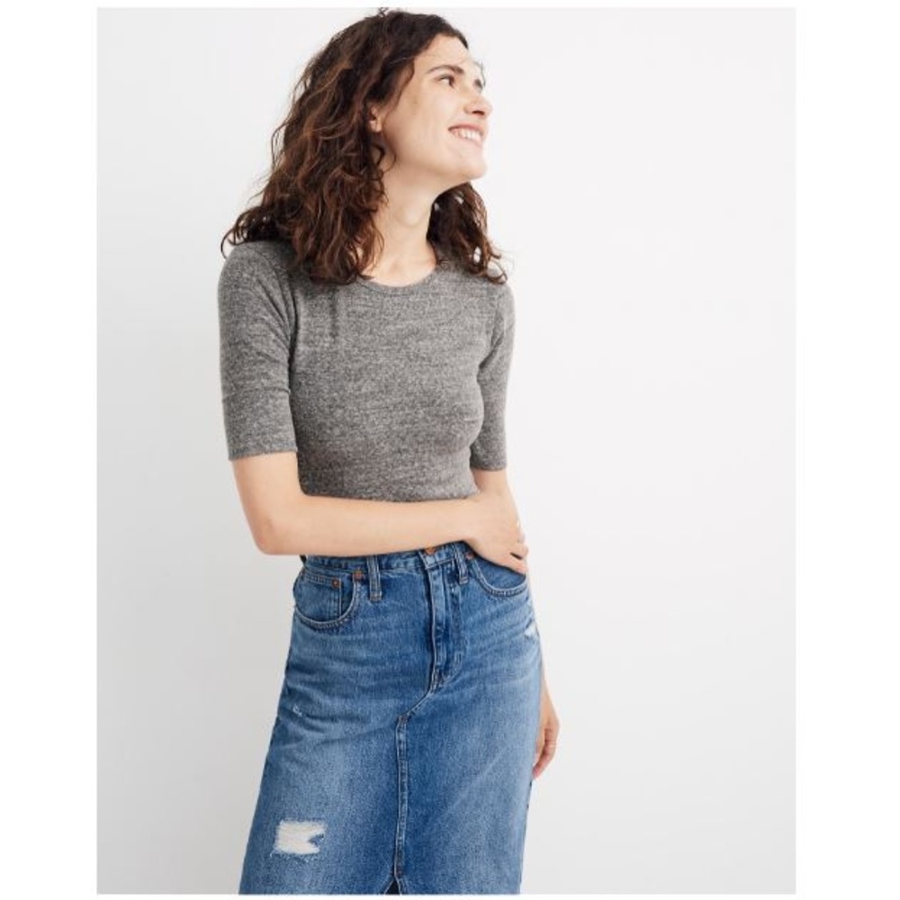 Madewell Crewneck Short-Sleeve Bodysuit Size Mediu